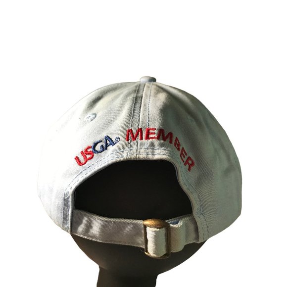 USGA MEMBER U.S. Open 2019 Pebble Beach Blue Red Cap Hat Lid Distressed Used St - Picture 4 of 8